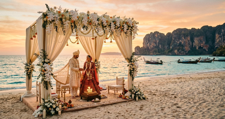 A Wedding in Thailand Where Vows Drift Beyond Horizons